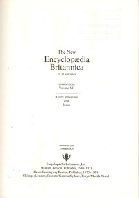 Image of The new encyclopedia britannica : micropedia ready reference and index vol. VII